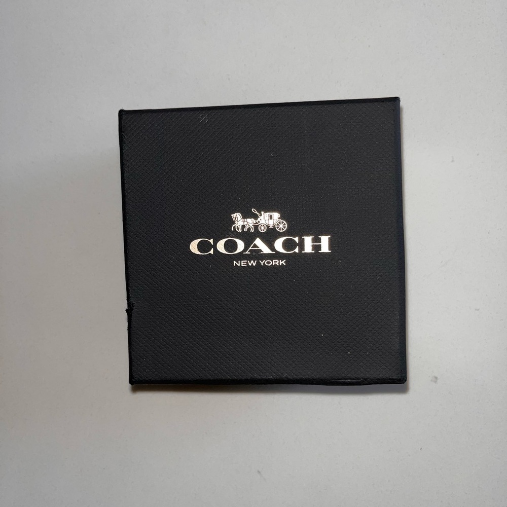 Coach Heart Pendant Necklace | Pearl Beaded Gold ‘C’ | Gift Box